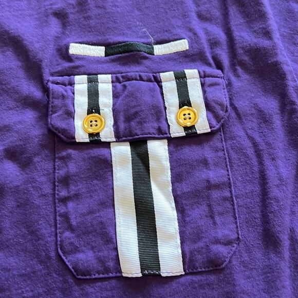 Atti Mens Purple Knit Shirt with Pockets and Epaulettes - Picture 3 of 10